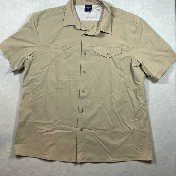 Bills Khaki XXL Standard Issue Beige Performance Short Sleeve Outdoor Shirt - Picture 2 of 10